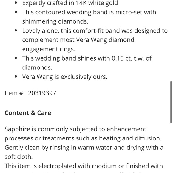 Vera Wang Wedding Band - Picture 4 of 8